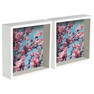 Nicola Spring - 3D Deep Box Photo Frames - 8 x 8" - Pack of 2