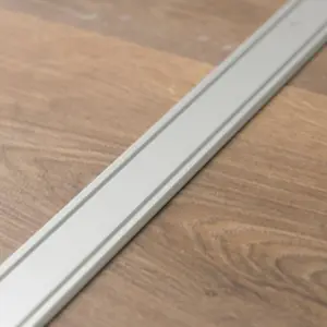 Flat self-adhesive anodised aluminium door floor edging bar strip trim threshold 930 x 30mm a02 silver