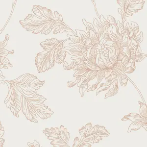 Laura Ashley Plaster Pink Stratton Smooth Wallpaper