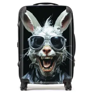 Funky Rabbit Face Suitcase - Medium