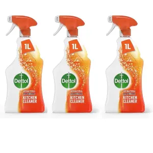 Dettol Power And Pure Kitchen Cleaner Spray 1L Pack of 3