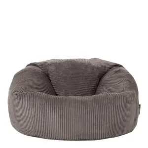 icon Kingston Classic Corduroy Bean Bag & Pouffe Charcoal Grey Bean Bag Chair