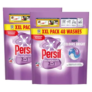 Persil XXL 3 in-1 Washing Capsules Colour Protect Keeps Colour Bright 48W, 2pk