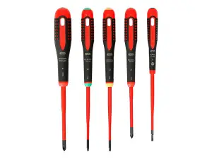 Bahco BE-9871SL BE-9871SL ERGO Slim VDE Insulated Screwdriver Set, 5 Piece BAH9871SL