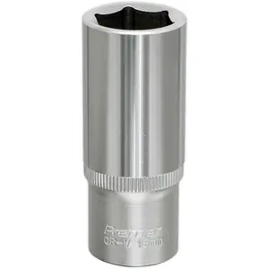 18mm Deep Drive Socket - Chrome Vanadium Forged Steel - 3/8" Square Drive