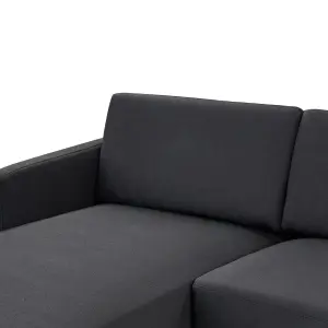 Right-Hand Corner Sofa BREDA Black 2 Seater Right Hand