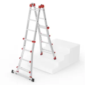 Hailo M80 Aluminium Multipurpose ladder - 4x4 Rungs