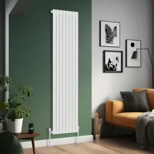 Right Radiators 1800x544 mm Vertical Single Flat Panel Designer Radiator White