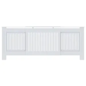 Berkfield MDF Radiator Cover White 205 cm