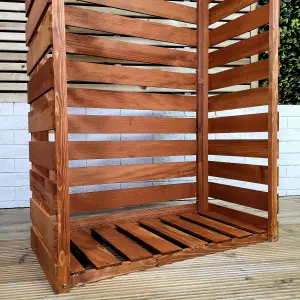 157cm x 88cm Large Wooden Outdoor Garden Patio Log Store Shed