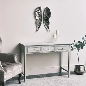 Melody Maison Large Silver Wall Mounted Angel Wings