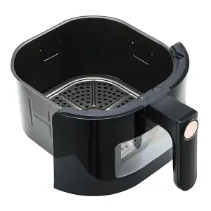 Black 4.5L Digital Air Fryer with Timer,Non-Stick Removable Basket