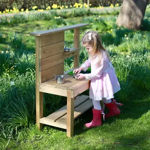 Rebo Muddy Mischief Childrens Outdoor Mud Kitchen Sand Pit - Chamomile