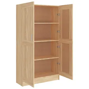 Berkfield Book Cabinet Sonoma Oak 82.5x30.5x150 cm Engineered Wood