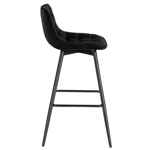 64 cm bar chair Heyman (Set of 2) Black