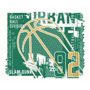 Origin Murals Modern Basketball Green Paste the Wall Mural 300cm wide x 240m high