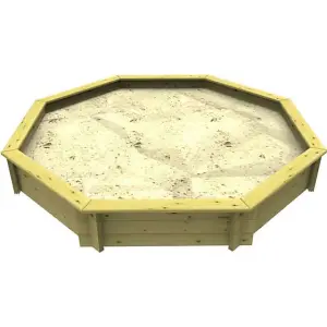 Garden Timber Company Wooden Sandpit 6ft Octagonal - 429mm Height - 27mm Thick Wall