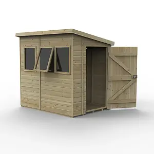 Timberdale 7x5 Pent Shed - Three Windows