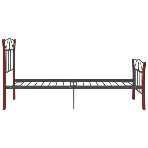 Berkfield Bed Frame Black Metal 90x200 cm