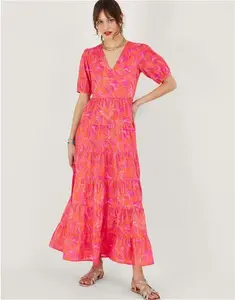 Monsoon Florence Tiered Leaf Dress