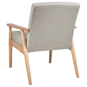 Beliani Retro Armchair ESRUM Fabric Grey