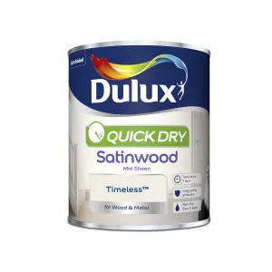 Dulux Quick dry Timeless Satinwood Metal & wood paint, 750ml