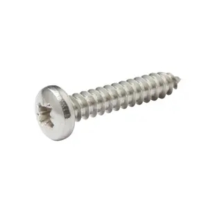 Diall Pozidriv Pan head A2 stainless steel Screw (Dia)4.8mm (L)25mm, Pack of 25