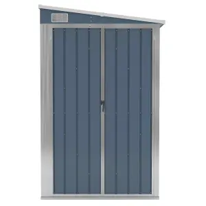 Berkfield Wall-mounted Garden Shed Grey 118x288x178 cm Galvanised Steel