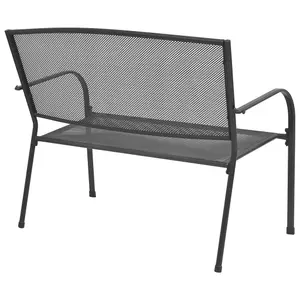 Berkfield Garden Bench 108 cm Steel and Mesh Anthracite