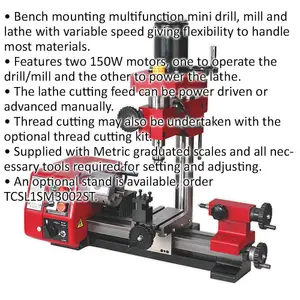 Versatile Mini Lathe and Drilling Machine with Dual Motors for Precision Work