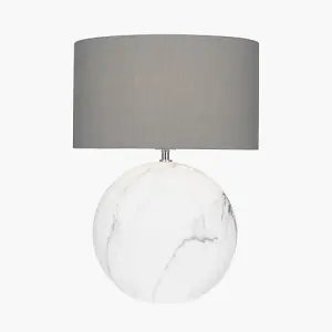 Large Marble Effect Ceramic Table Lamp