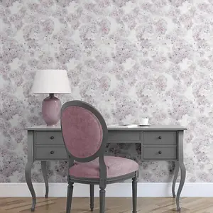 Muriva Apple Blossom Rose Pink Wallpaper Floral Flowers Stylish Feature Wall