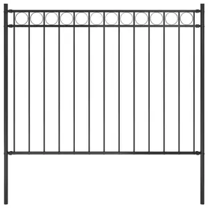 Pape Black Metal Fence Panels 170cm H x 170cm W