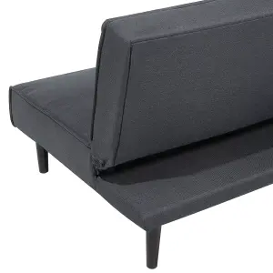 Beliani Retro Sofa Bed VISBY Dark Grey