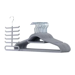 LIVIVO Grey Plastic Clothes hangers, Pack of 50