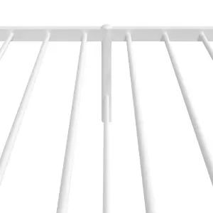 Berkfield Metal Bed Frame with Headboard White 75x190 cm 2FT6 Small Single