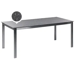 Garden Table Glass Black COSOLETO