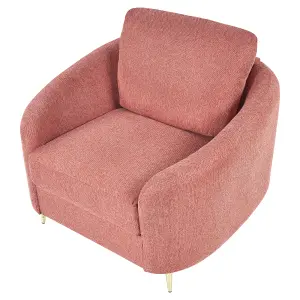 Beliani Traditional Armchair TROSA Fabric Pink