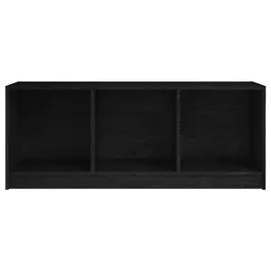 Berkfield TV Cabinet Black 104x33x41 cm Solid Pinewood