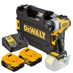 Dewalt DCF809P2 18v XR Brushless Impact Driver - 2x5.0ah Batteries Charger Tstak