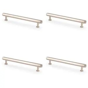 4 PACK - Industrial Hex T Bar Pull Handle - Polished Nickel 160mm Centres Kitchen Cabinet