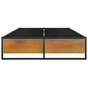 Berkfield Bed Frame Black Metal 120x200 cm