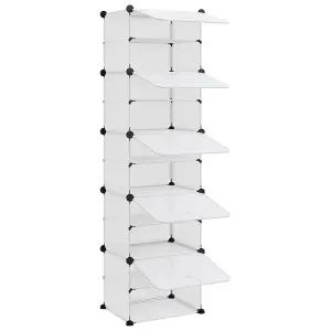 Berkfield Shoe Rack Transparent 44x31.5x153.5 cm PP