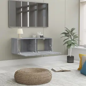 Berkfield TV Cabinet Grey Sonoma 80x30x30 cm Engineered Wood