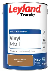 Leyland Trade Vinyl Matt Walls & Ceilings Emulsion Paint Tooled Leather (PPG1082-6) 5L