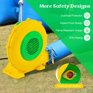 Costway Inflatable Blower 550W 0.6 HP Electric Bounce House Blower 1920 PA Air