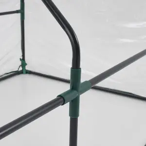 Green Waterproof Cover Metal Hobby Greenhouse