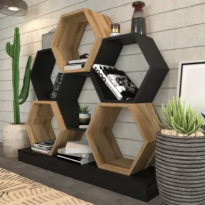 Decorotika Cicek Hexagonal Bookshelf