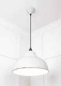 White Gloss Harborne Pendant in Flock