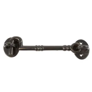 Hammer & Tongs - Ornate Cabin Hook and Eye - W175mm - Black